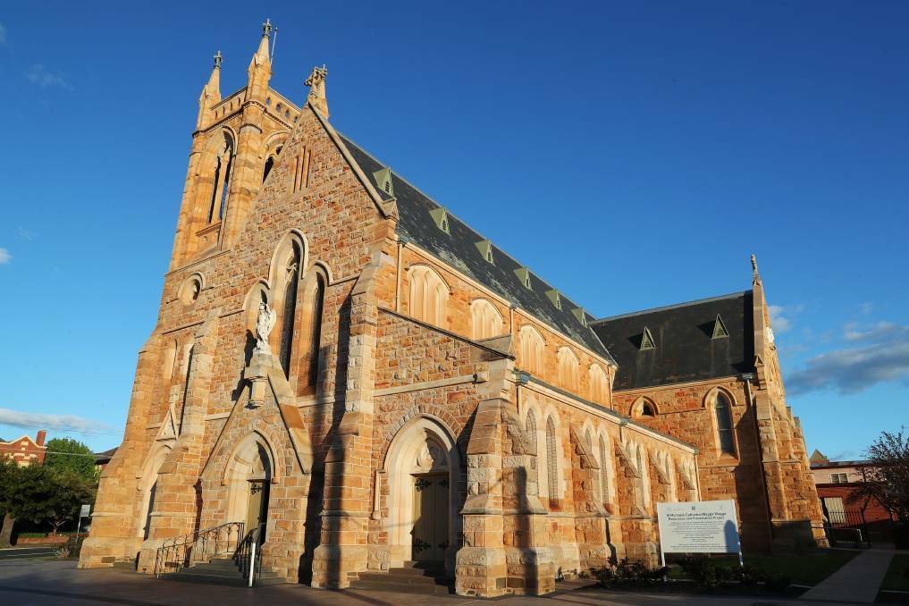 St Michael's Cathedral in Wagga, the seat of the Catholic church in the Riverina diocese which extends south to the Murray River. It was also where Vincent Kiss met those who became his victims.
