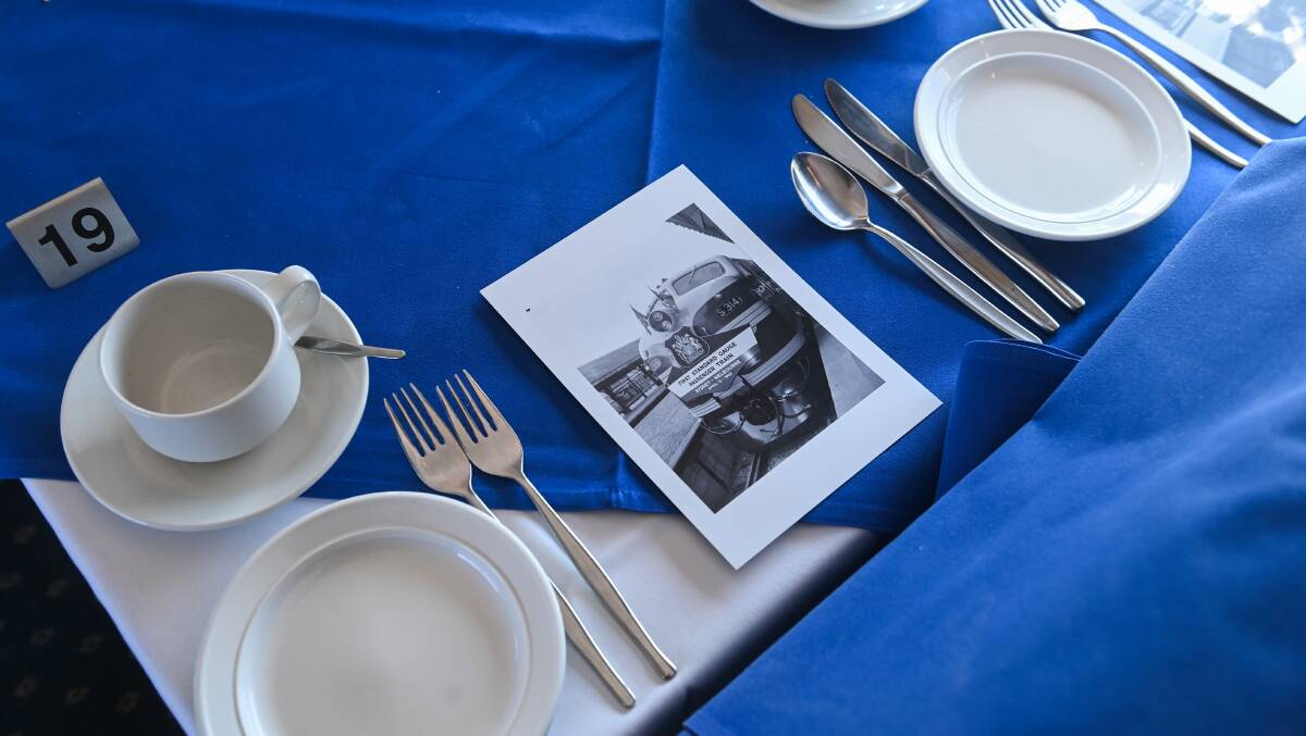 Ready to dine: A menu with a photo from the inaugural Southern Aurora trip in April, 1962 greeted passengers for the lunch service on Sunday.