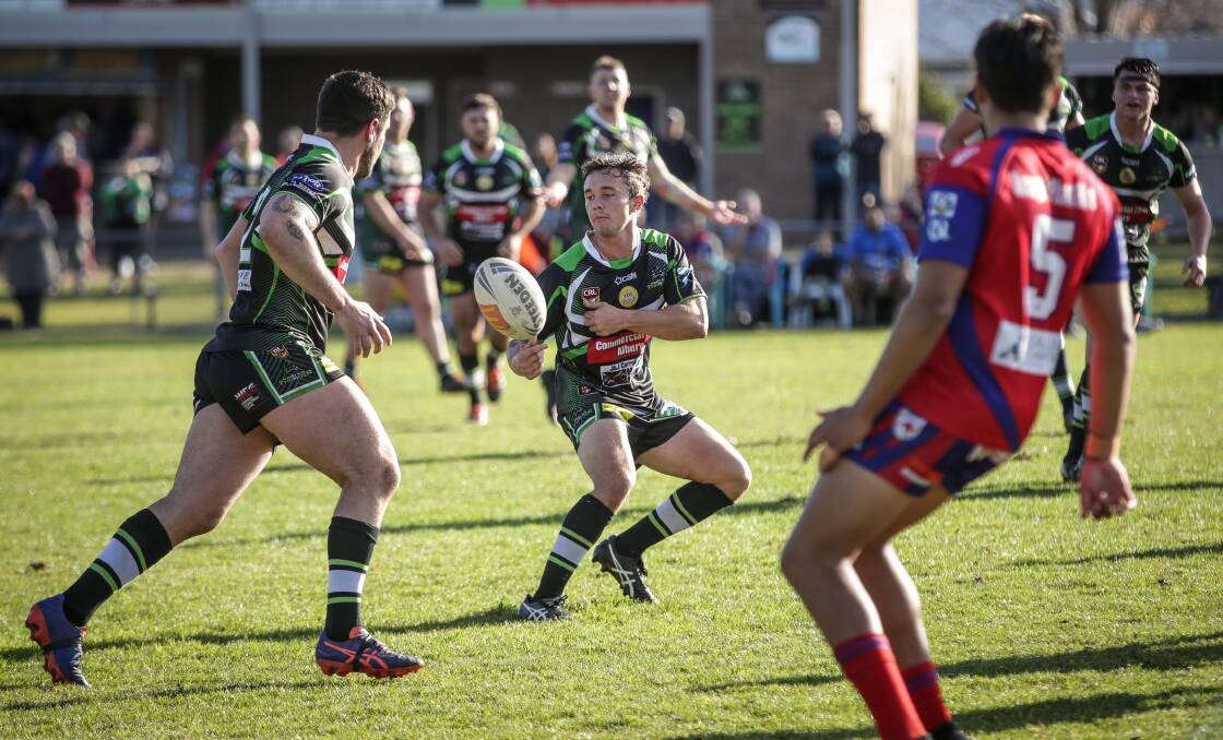 CLEVER: Albury Thunder halfback Bronson Meehan had a hand in five of the team's seven tries in a scrappy 10-point win. Picture: James Wiltshire