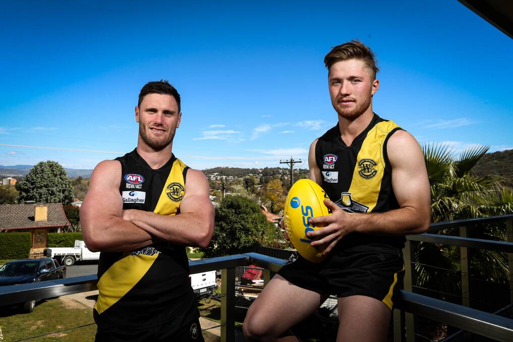 DANGEROUS DUO: Brayden O'Hara (left) and Jake Gaynor have shown their big-match experience in recent grand finals and will look to do the same. Picture: JAMES WILTSHIRE
