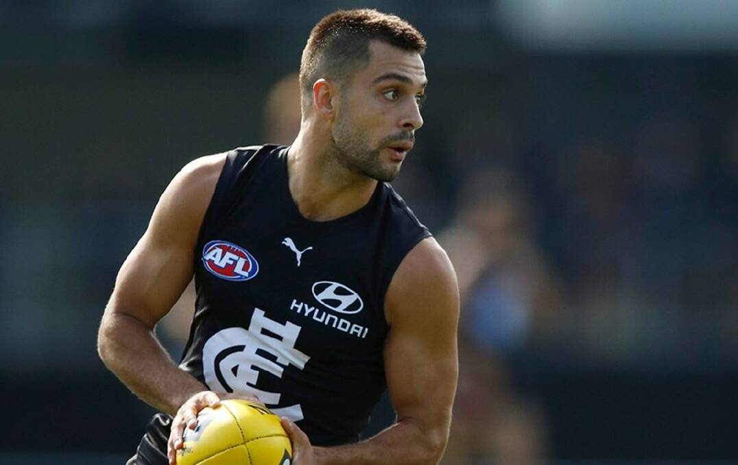 Michael Gibbons played 47 games at Carlton from 2019-2021 and is also a two-time winner of the VFL's best and fairest, the J.J. Liston Trophy. Picture: CARLTON FC