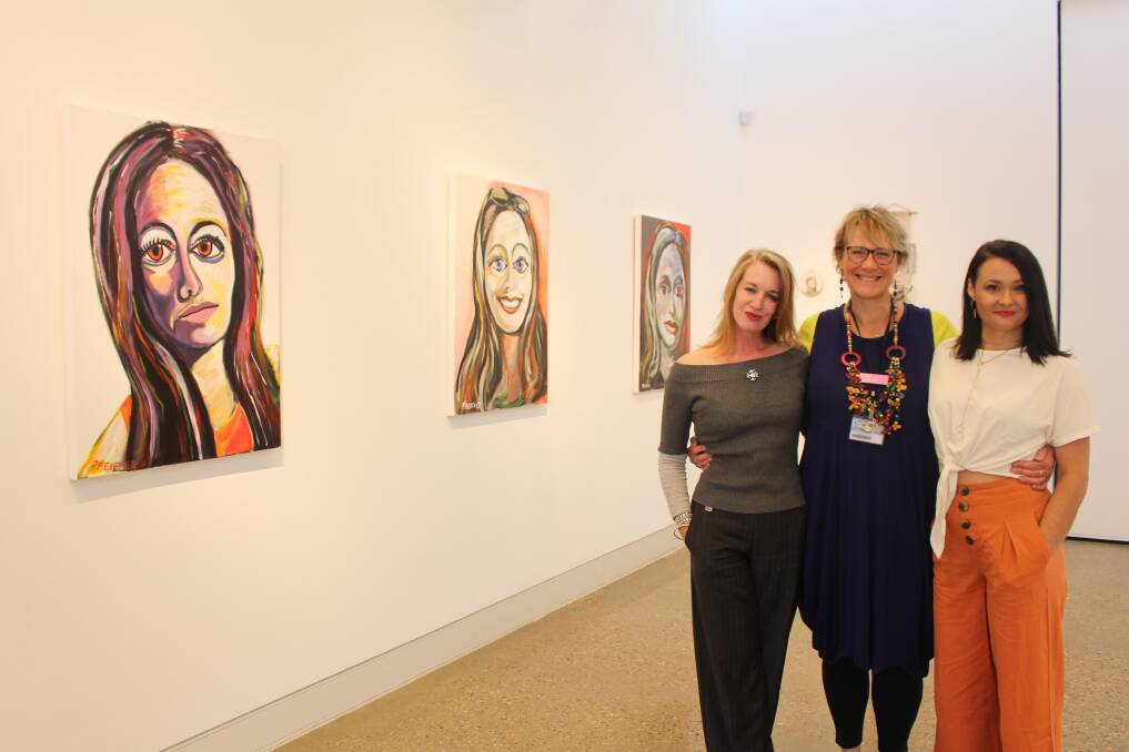 WORKING WITH FRIENDS: Ruth Baily, Karen Walsh and Sheree Ridley are keen for the public to see the final product after months of collaboration. Picture: Annie Lewis 