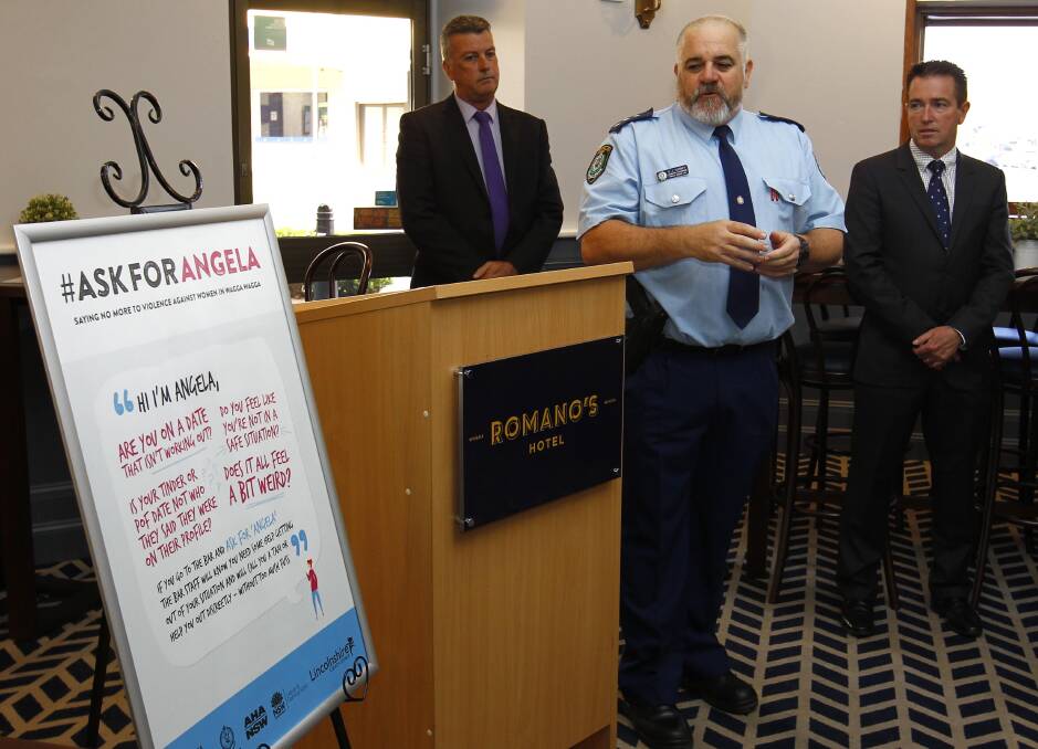 INITIATIVE LAUNCH: Wagga's 2017 "Ask for Angela" initiative launch. Picture: Les Smith