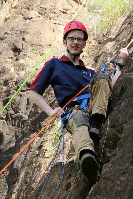 UP FOR ADVENTURES: James Pitstock says one of his favourite activities was camping with ten other Venturers for six days where he learnt how to track. Picture: Supplied 