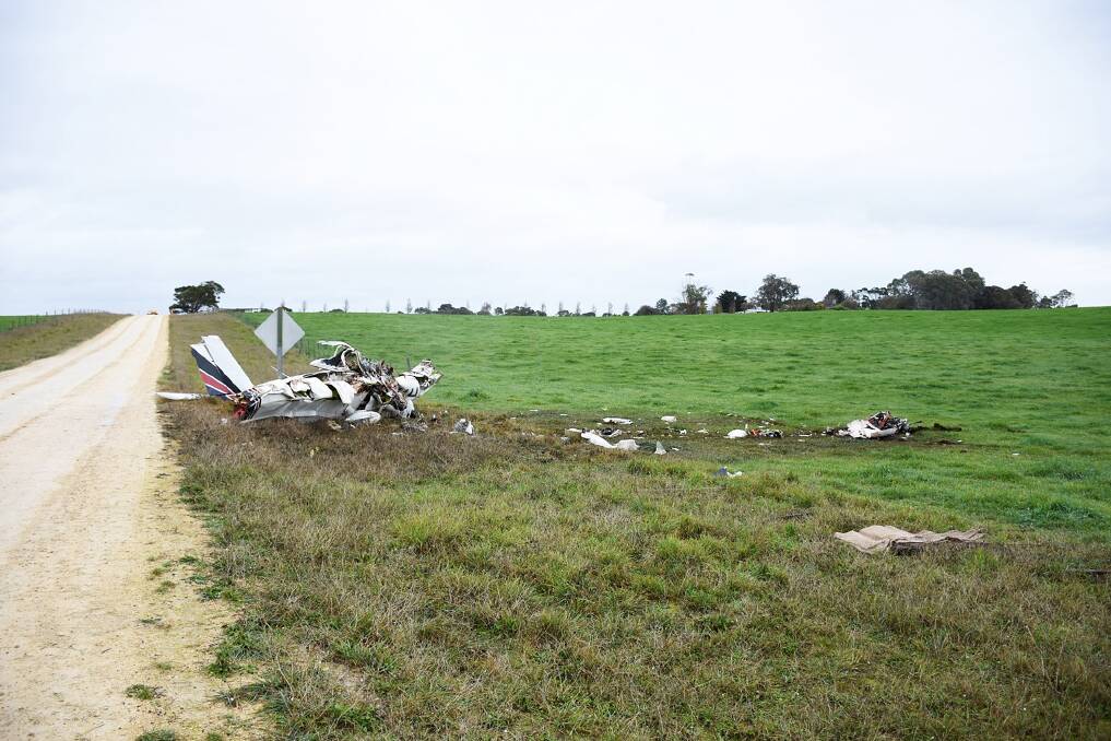 FATAL CRASH: The wreckage of an Angel Flight plane that crashed at Mount Gambier in July 2017. Picture: Civil Aviation Safety Authority