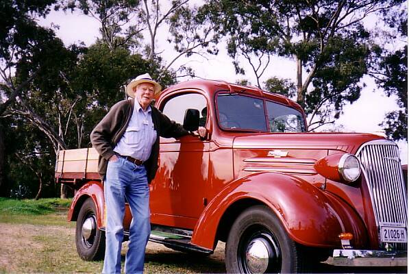 FOND MEMORIES: Henry "Arthur" Nixon with his 1937 Chevrolet, his pride and joy. Picture: Supplied 