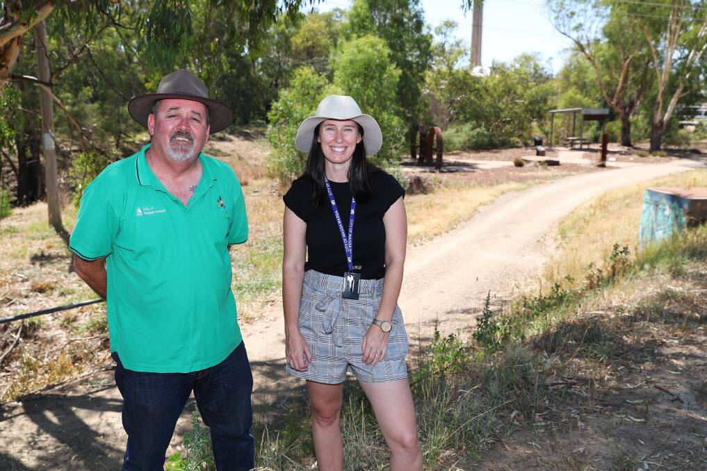 TIME TO LEARN: Tony Phelps and Sam Parsell are ready to lead the tour around the riverside that promises fun facts and a glimpse into habitats. Picture: Emma Hillier 