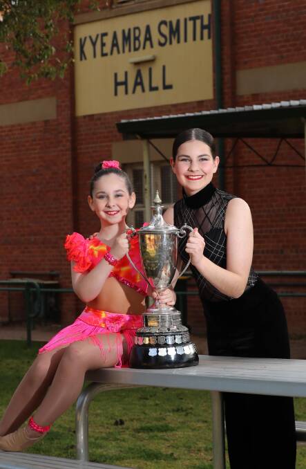 BIG DREAMS: Tilly Rumbachs, 8 and Hannah Rumbachs, 14, hope one day to win the Carabost Cup. Picture: Les Smith 