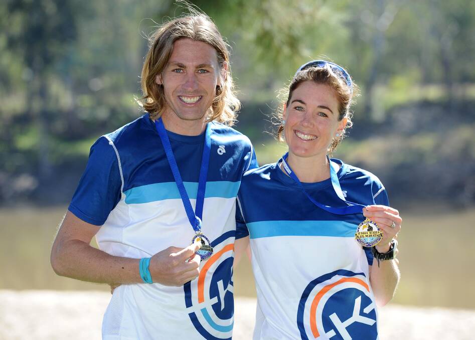 DEADLY COMBINATION: Husband and wife duo Mick and Sara-Jane Donges were the first male and female to finish the 2017 Wagga Trail Marathon respectively. 