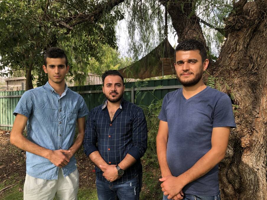 STANDING UP: Haji Gundor, Rashed Shani Baqi and Aras Kano are helping to organise the protest saying 'enough is enough'. Picture: Annie Lewis 