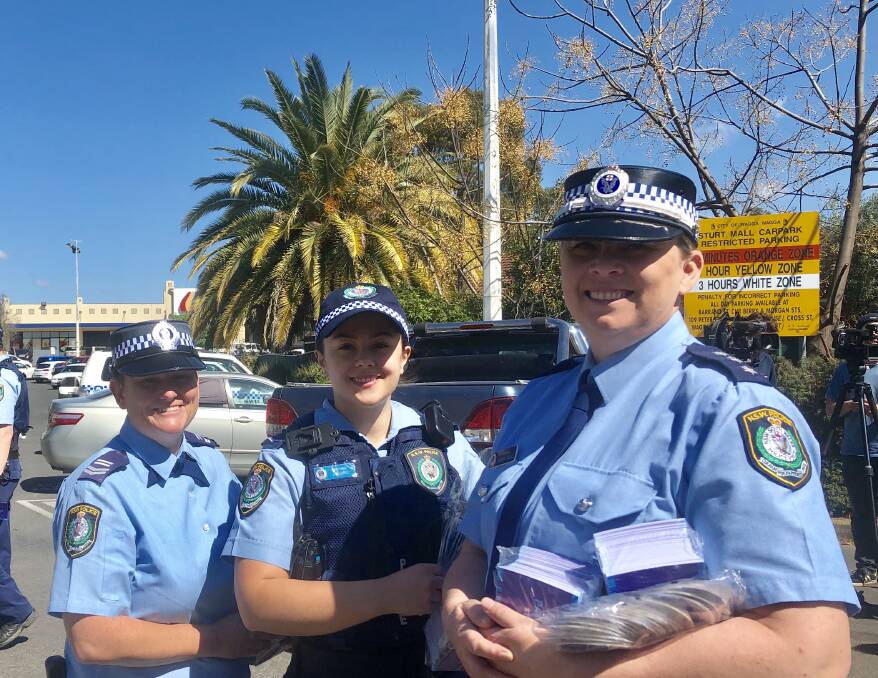 RAISING AWARENESS: Leading senior constable Shannon Gates, Constable Jelena Djuric and Acting Inspector Maggie Deall. 
