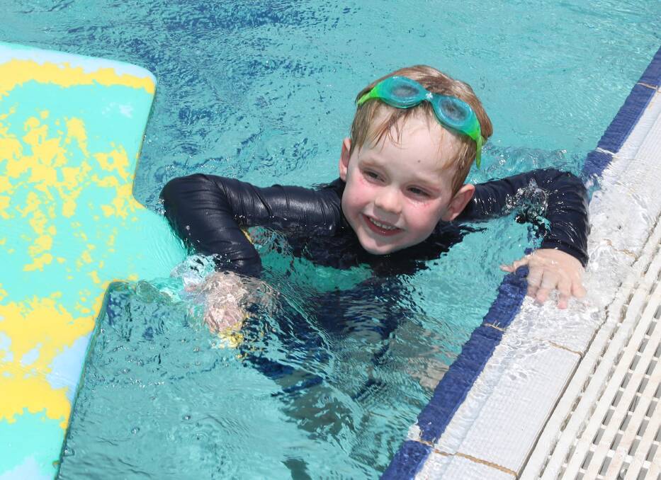 Harry Caldwell, 4, beats the heat at Oasis in early January 2019. 
