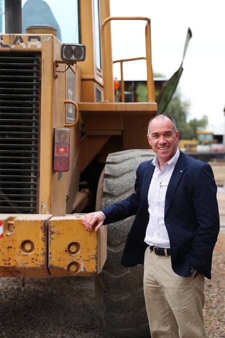 NAB's Andrew Thorburn out and about in the Riverina. Picture: Emma Hillier 