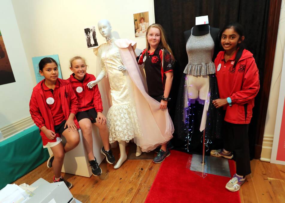 FASHION DESIGNERS: Yash Kakshapat, 10, Maggie Castle, 11 and Ava Smith, 12, are some of the curators behind STEAM. Picture: Les Smith 