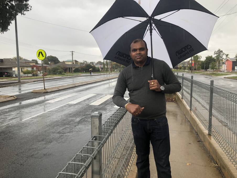 ACTION NEEDED: Sampath Hathurusinghe has witnessed multiple accidents at the Bourke Street crossing in Tolland and says something needs to be done. 