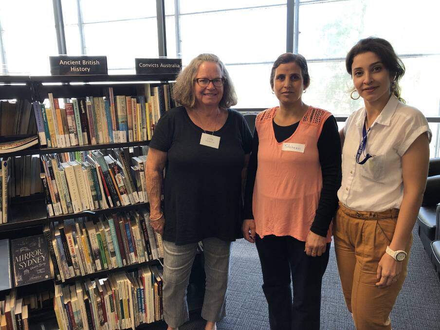 POWER OF CONVERSATION: Lyn Wendelin, Shireen Omar and Mahsa Nikzad are just three of the Language Café's 35 volunteers and 50 participants. 