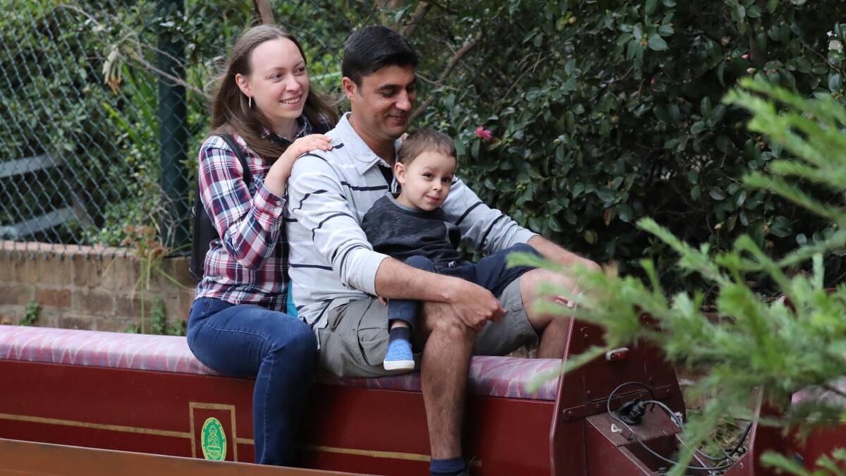 FLASHBACK: Svetlana Krasnova and Haider Qasim with their son Christopher Qasim, 2, enjoying a ride in 2018. 
