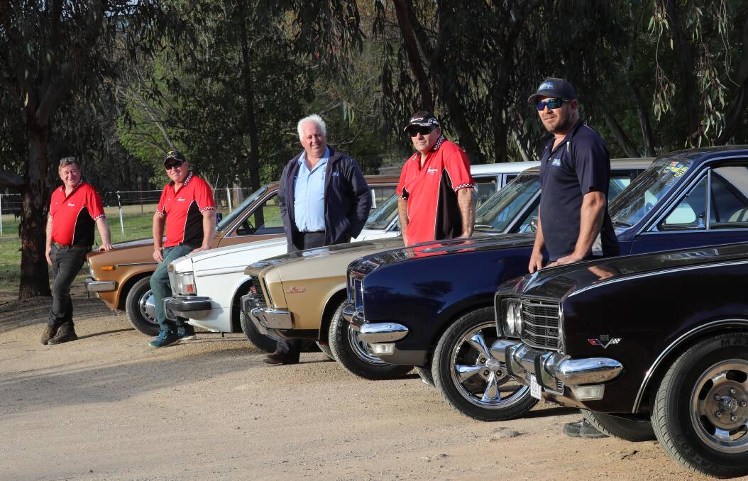 SHOW AND SHINE: Joe Little, Barry Collins, Neil Maclean, Patrick O'Brien and Jason Baxter are ready for this weekend's event. Picture: Les Smith 