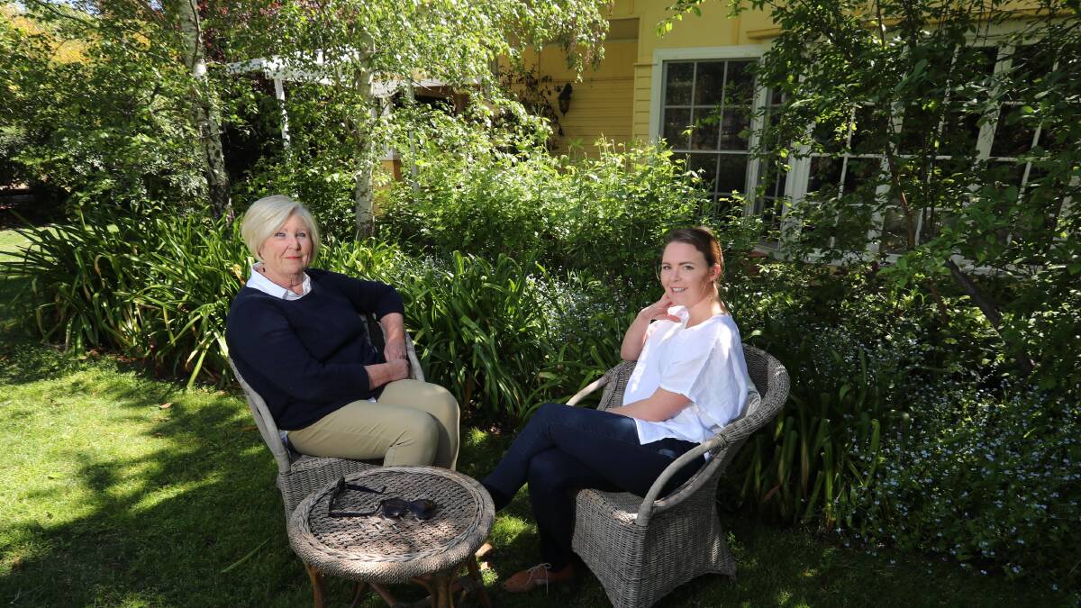 Michele and Sophie Moloney said people are able to escape the city in their gardens. Picture: Les Smith 