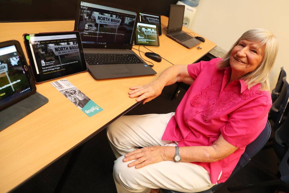COLLECTING STORIES: Sherry Morris at Wagga City Library's launch of the Amplify Oral History Project. Picture: Emma Hillier 