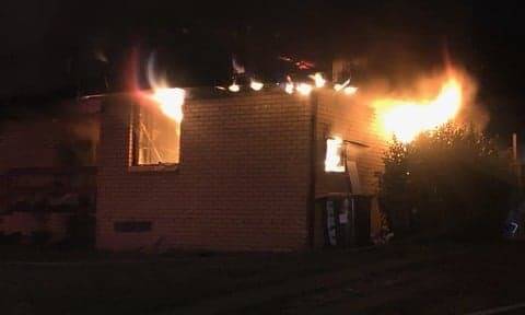 The home on Mate Street went up in flames. Picture: Fire and Rescue NSW 