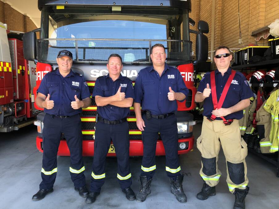 SERVING THE COMMUNITY: Craig Diversi, Jason McDonnell, Ben Wood and David Simpson work Christmas Day. Picture: Annie Lewis 