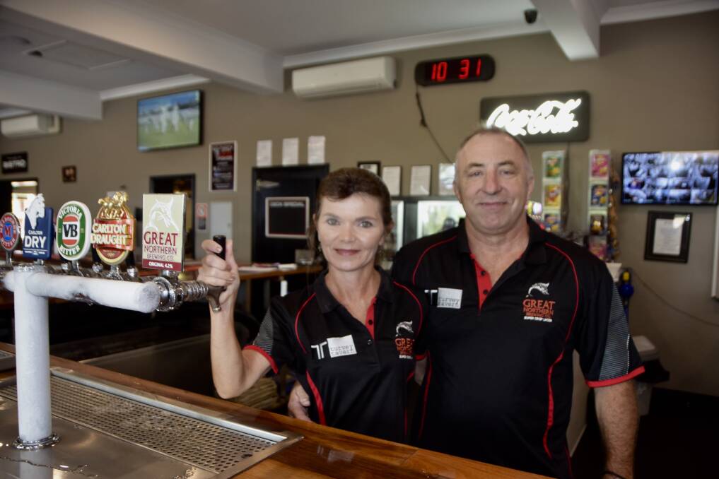 PROUD OWNERS: David and Sonya Dean have loved their first year behind the bar at Wagga's Turvey Tavern. 