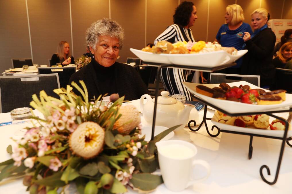 HIGH TEA: Aunty Dot Whyman is excited to have her nails done as part of the morning's activities. Picture: Emma Hillier 