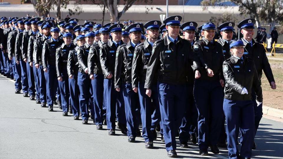 FLASHBACK TO 2018: Class 334 during the parade on Friday at the Goulburn Police Academy. Picture: NSW Police Force
