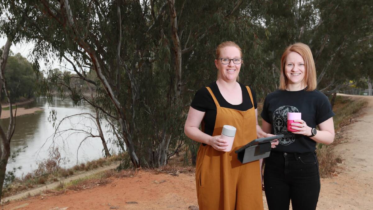 PERFECT SPOT: Haley Tait and Leisa Pearce have been working on the Rewild Community Market for close to a year. Picture: Les Smith 
