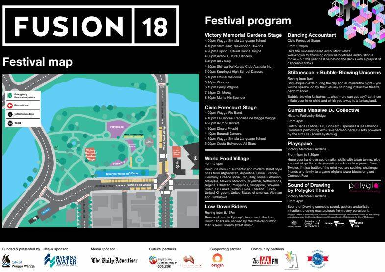 Festival program and map. Picture: Wagga City Council 