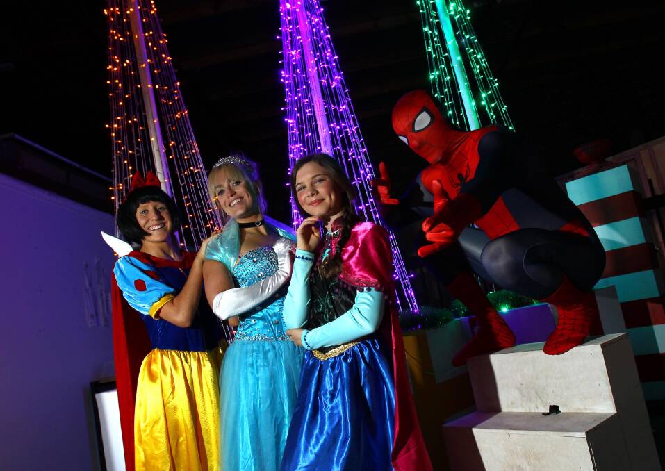 THROWBACK: Madeleine Moon, Mel Donges, Jasmin Walker and Cameron Tokley dress up for the 2015 Light the Night Christmas Village. 