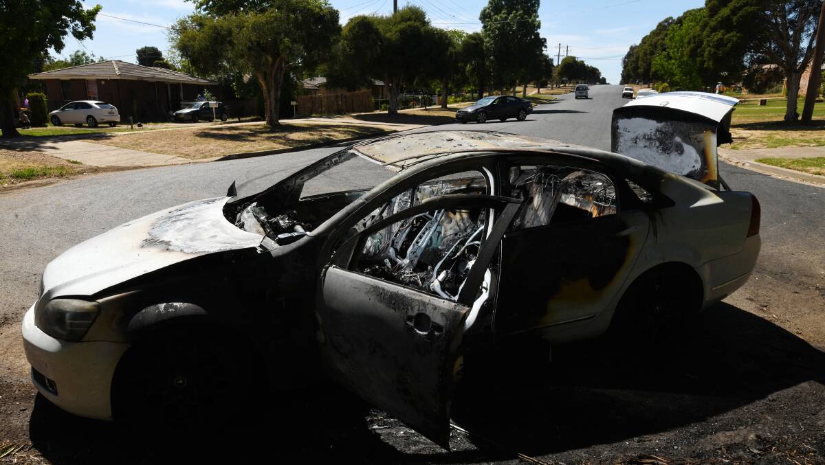 A car was destroyed by a fire late on Sunday night at Fernleigh Road, Ashmont. 