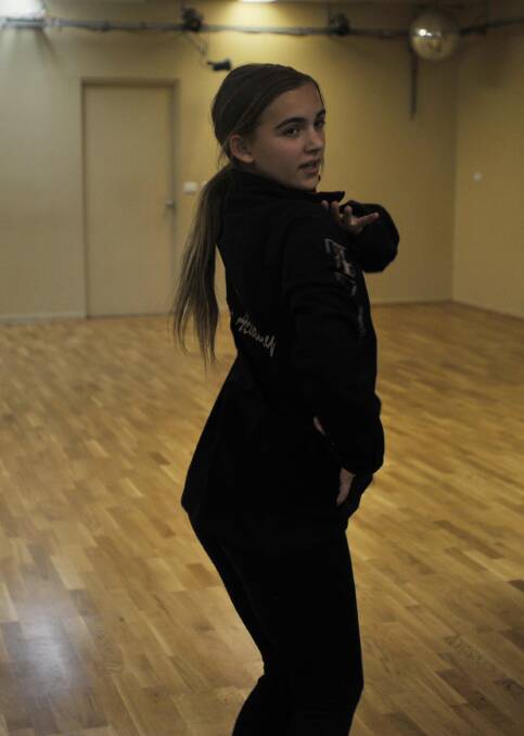 KNOWS THE MOVES: Ruby Lilburne practises the choreography ahead of this week's competition. Picture: Chelsea Sutton 