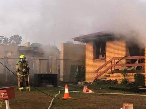 Firefighteres were on scene until 9.30am.  Picture: Fire and Rescue NSW 