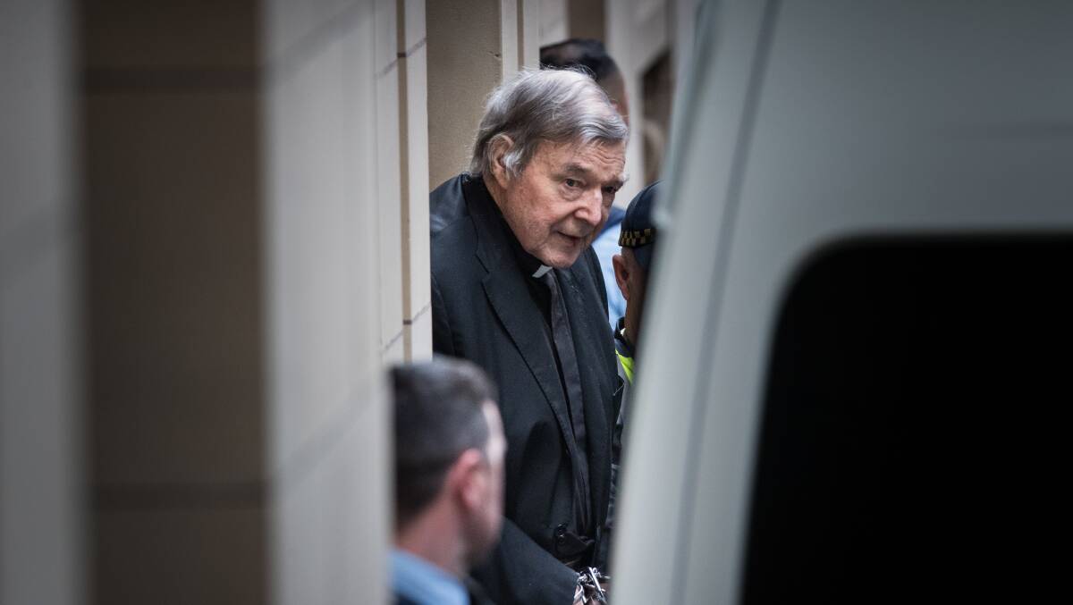VERDICT: George Pell leaves the Melbourne Supreme Court after Victoria's highest court rejected his appeal on Wednesday, in a 2-1 ruling. Picture: Jason South