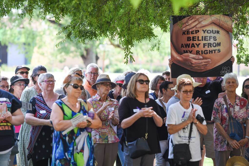 Reproductive Rights Rally at Albury’s Fertility Control Clinic. Picture: Mark Jesser