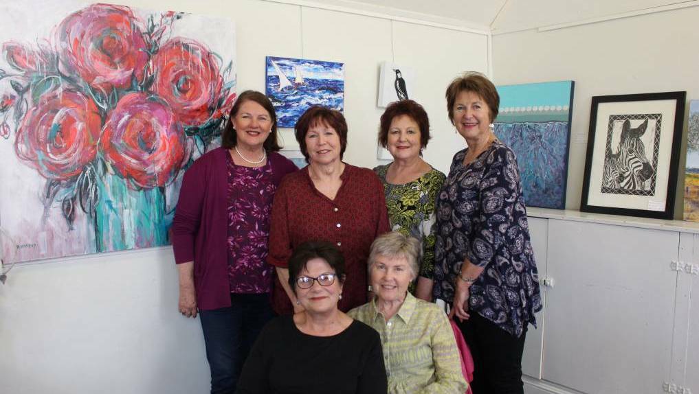 LOCAL ARTISTS: Jenny Nixon, Judy St John, Lesley Looney, Bev Harris, Julie Savill and Maureen Sheather. Picture: Annie Lewis