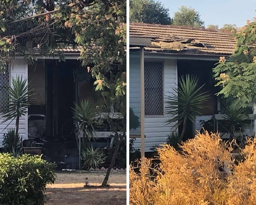 The house following the fire on Saturday morning. Pictures: Jess Whitty 