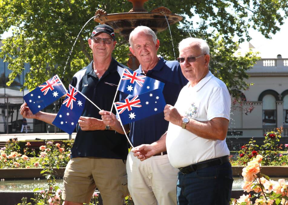 LOCAL HEROES: Phil Hoey with Greg Conkey and Alan Lean encourage people to nominate people deserving of recognition Picture: Les Smith 
