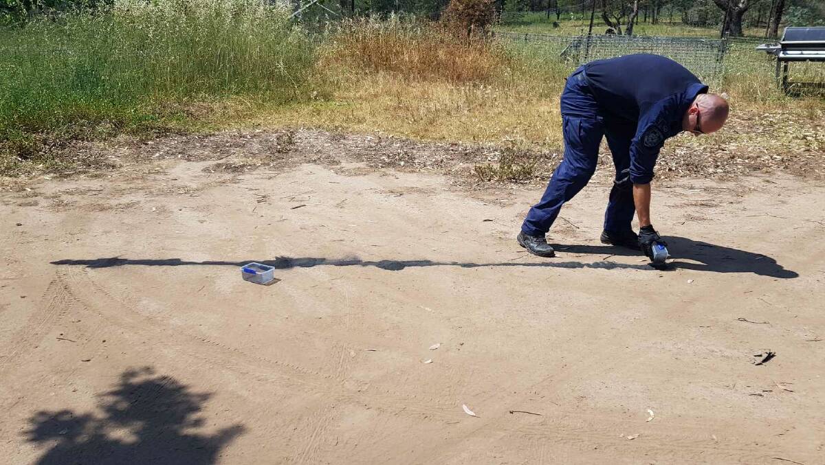 Police dispose of the explosives. Picture: Riverina Police District 
