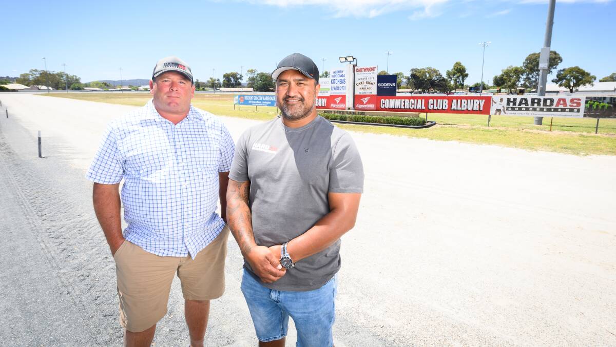 Romero with his biggest stable supporter in Tom Gemmell who owns his own concreting business Hard As Concreters. Picture by Mark Jesser