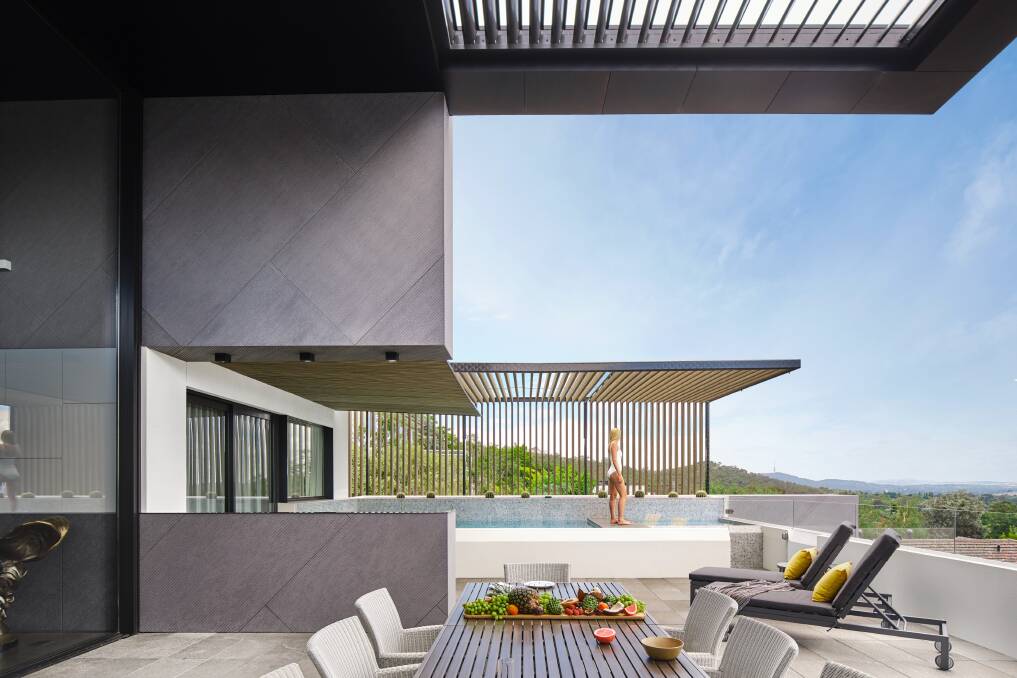 This stunning home with an eagle eye view of Canberra won the 2022 HIA-CSR ACT and Southern NSW Home of the Year. It was created by DNA Architects and Preferred Builders. Picture supplied