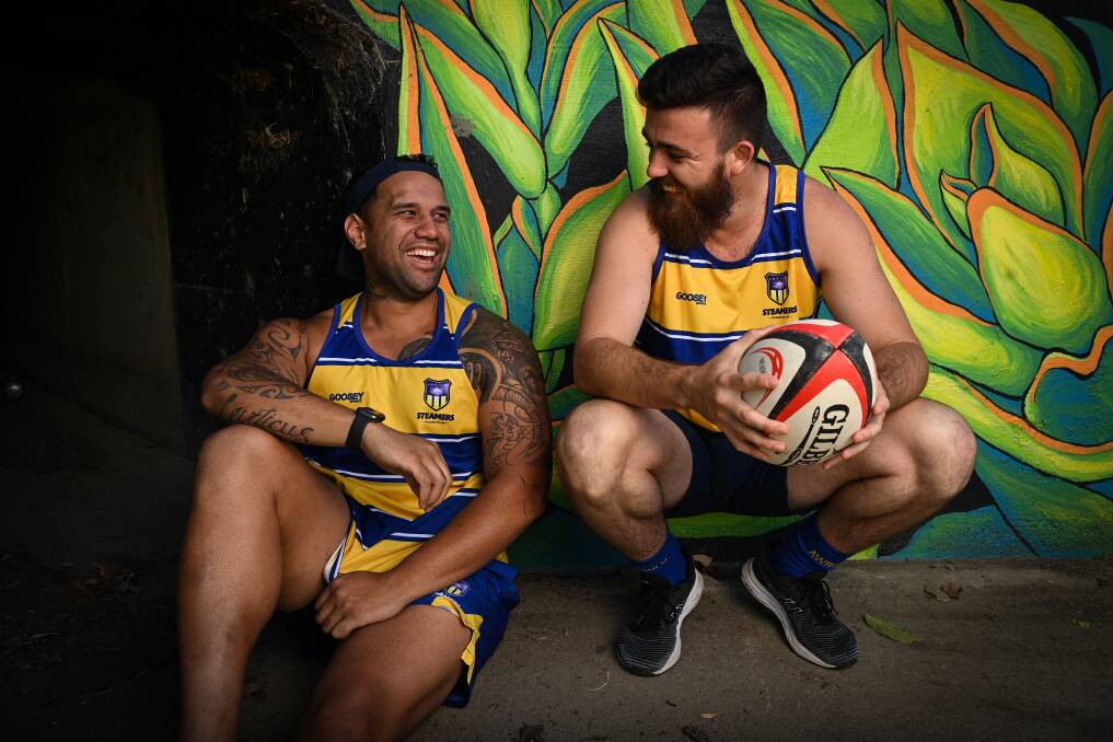 KEY BACKS: Former Albury Thunder player Zak Tipene and Sydneysider Tully MacPherson-Peacock have joined the Steamers. Picture: MARK JESSER