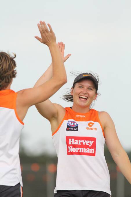 HOME TURF: Holbrook's Alyce Parker is excited the Giants will be based in Albury. Picture: Jacob Gaynor, AFL NSW-ACT