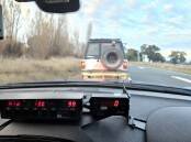 OVER THE LIMIT: A P-plater running late for work lost their licence for three months for travelling 130km/h in a 100 zone on the Olympic Highway at Gerogery on Thursday. Picture: NSW POLICE
