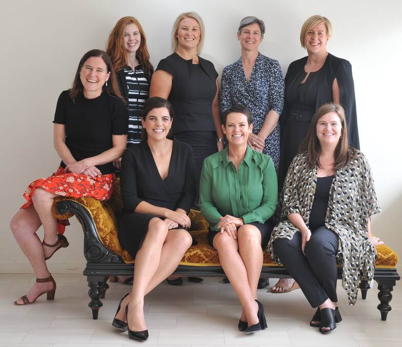 PLEASING: Sauce Communications director Liane Sayer-Roberts (front, middle) says the award nomination is due to hard work from not just herself, but from all the staff at her company. Photo: Contributed 