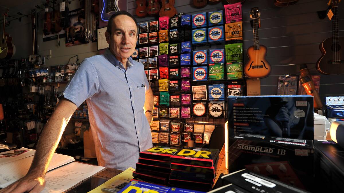 NAME ON THE DOOR: Dale Allison at his Baylis Street music shop.