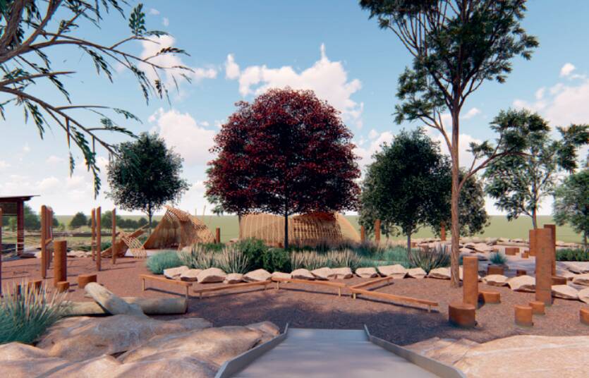 An artist's impression of the new playground area. 