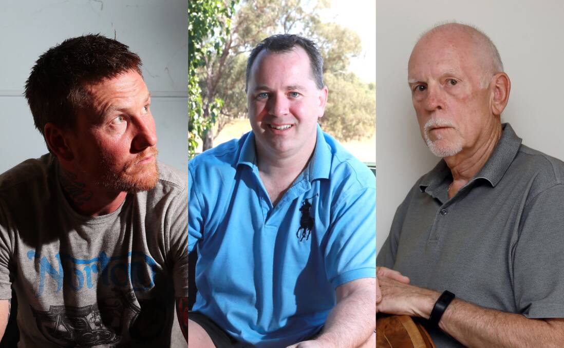 Veterans Jason Frost, Nathan Dean and Des Carmody share thoughts on royal commission into veterans' suicides.